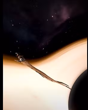 Nếu rơi vào một hố đen nhỏ (cỡ Trái Đất), lực thủy triều sẽ nhanh chóng xé nát bạn trước khi bạn kịp nhận thức chuyện gì đang xảy ra. (Ảnh: Youtube/Zack D. Films)