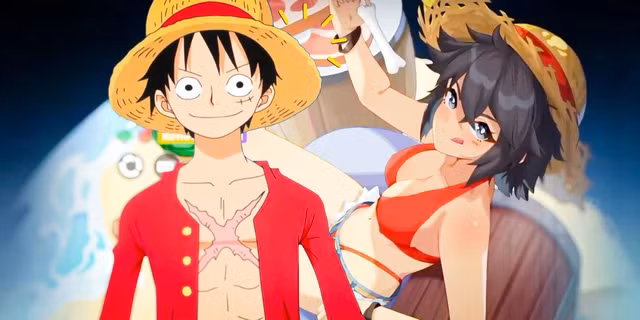 Trò chơi áp dụng xu hướng "nữ hóa" 100% các nhân vật nổi tiếng từ manga/anime như Luffy, Goku, Naruto, Eren.(Ảnh: gamek)