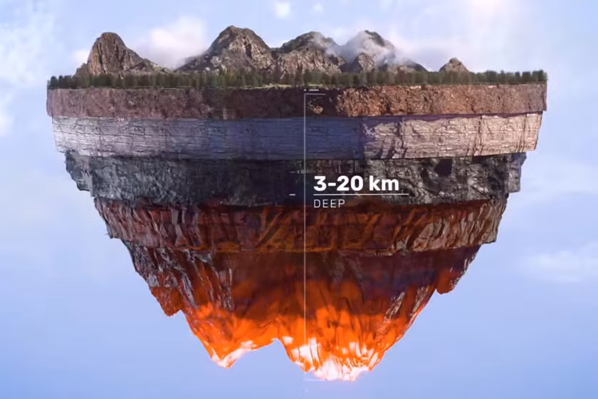 Mục tiêu của Quaise là khoan sâu tới 20 km vào lòng đất, nơi nhiệt độ đạt khoảng 500°C, vượt xa ngưỡng hiệu quả của năng lượng địa nhiệt. Hiện tại, năng lượng địa nhiệt chỉ chiếm 0,3% nhu cầu năng lượng toàn cầu do hạn chế về công nghệ khoan. (Ảnh: newatlas)