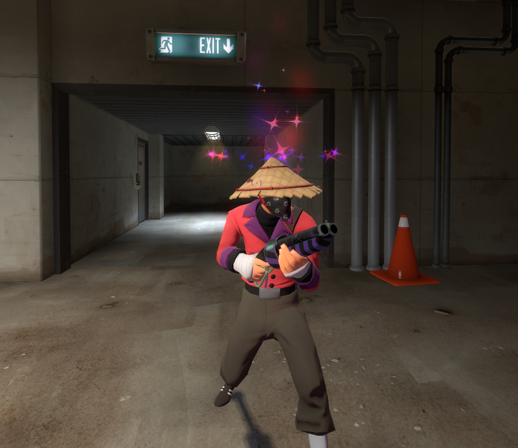 Chiếc mũ còn được trang bị hai "phép thuật" siêu hiếm, giúp tăng giá trị đáng kể. (Ảnh: GameBanana)