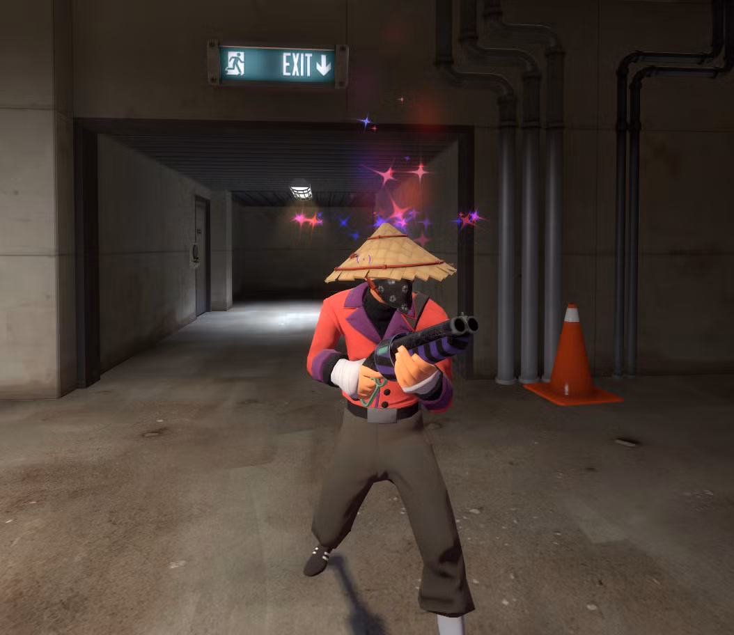 Chiếc mũ còn được trang bị hai "phép thuật" siêu hiếm, giúp tăng giá trị đáng kể. (Ảnh: GameBanana)