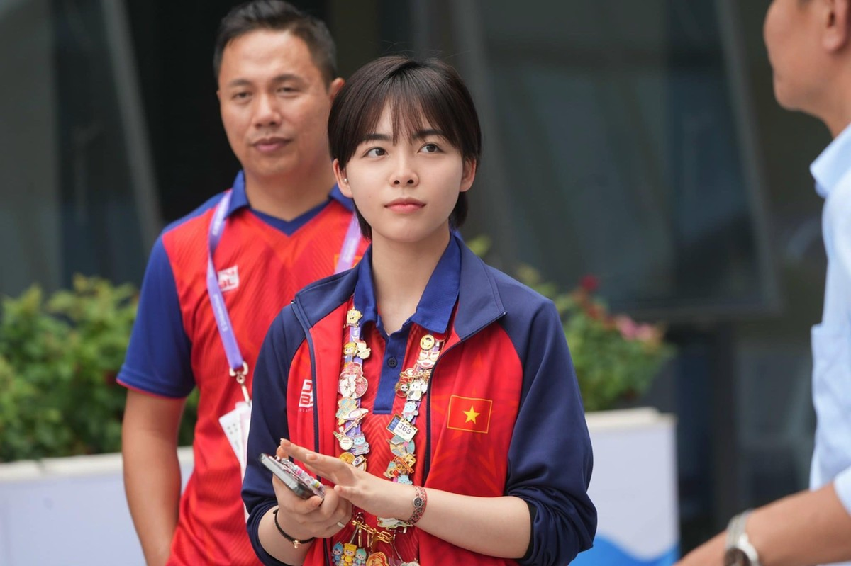 Phí Thanh Thảo gây chú ý với bảng thành tích thi đấu ấn tượng, từng xuất sắc giành tấm huy chương vàng SEA Games 31 ngay tại lần đầu tham dự.(Ảnh: FBNV)