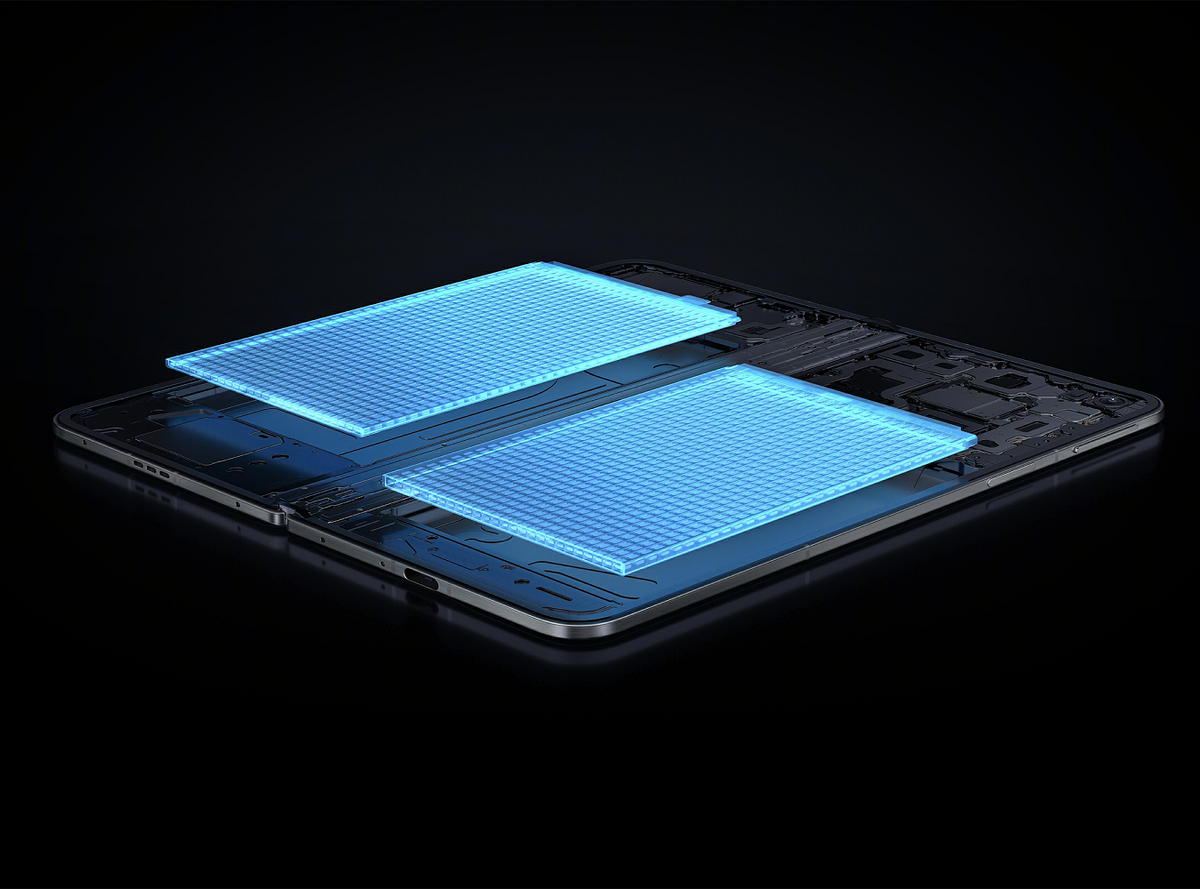 Thiết bị sử dụng pin silicon-carbon 5.600 mAh, giúp giữ dung lượng lớn mà không làm tăng độ dày. (Ảnh: OPPO)