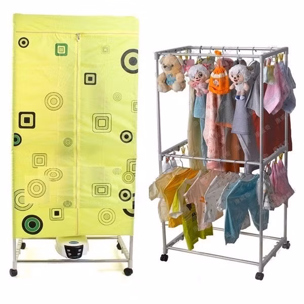 Nhược điểm là thời gian sấy lâu (2-3 tiếng) và nhiệt độ phân bổ không đều, khiến một số khu vực quần áo vẫn còn ẩm.(Ảnh: Vua gia dụng)