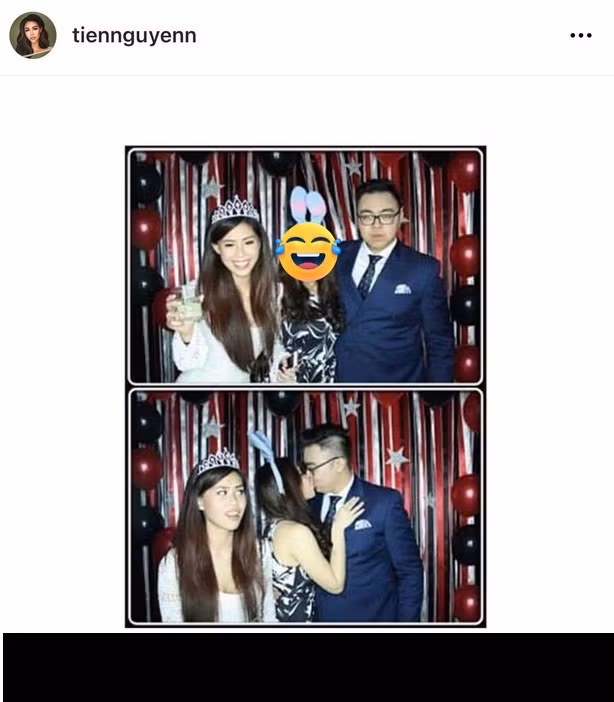 Cụ thể, trên trang cá nhân của mình, Tiên Nguyễn đã chia sẻ hình ảnh thiếu gia Hoàng Việt cùng một cô gái lạ vào năm 2014 kèm caption: "This is the story of my high school life" (Đây là câu chuyện thời trung học của tôi).