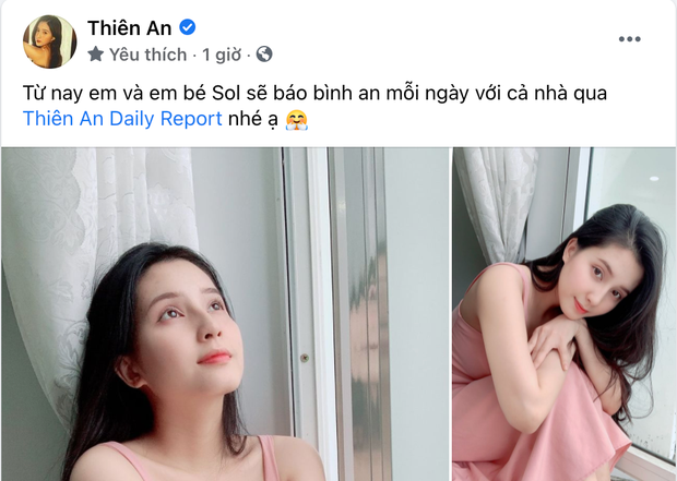 Mới đây trên trang cá nhân của mình, hot girl Thiên An đã khiến nhiều netizen vừa thương, vừa bức xúc thay cô khi liên tục gặp sự cố trên MXH. Cụ thể, cô nàng thông báo với mọi người về một fanpage mới mà cô dùng để đăng ảnh mình và con gái.