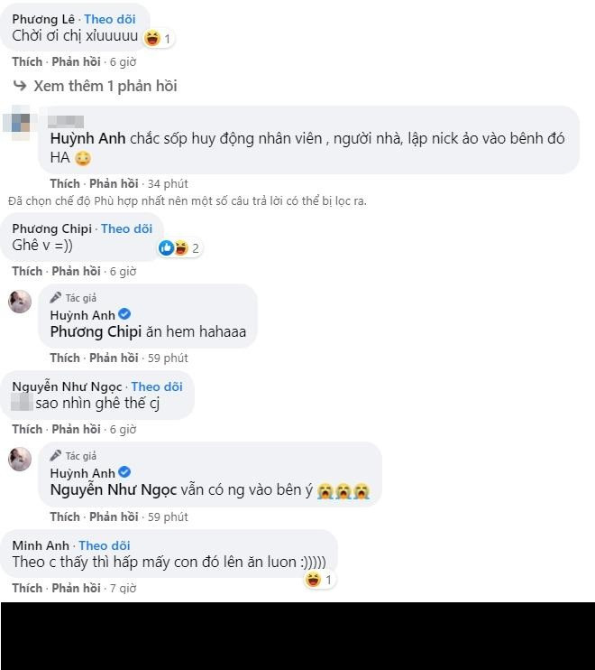 Bài viết của Huỳnh Anh hiện vẫn nhận về nhiều chú ý. Nhiều người bày tỏ nỗi sợ hãi và còn đòi "tẩy chay cửa hàng". Một số lại khẳng định đây là những sinh vật bình thường, vẫn hay sống trong hải sản, rửa đi là ăn được.