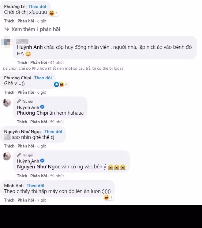 Bài viết của Huỳnh Anh hiện vẫn nhận về nhiều chú ý. Nhiều người bày tỏ nỗi sợ hãi và còn đòi "tẩy chay cửa hàng". Một số lại khẳng định đây là những sinh vật bình thường, vẫn hay sống trong hải sản, rửa đi là ăn được.