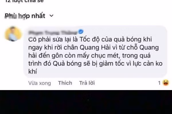 Tuy nhiên, đề thi "ăn theo" bàn thắng của Quang Hải này lại khiến netizen tò mò khó hiểu. Cô giáo Vật lý Minh Thu đã bị một giáo viên Vật lý bóc ra một chi tiết nhầm lẫn trong đề bài.