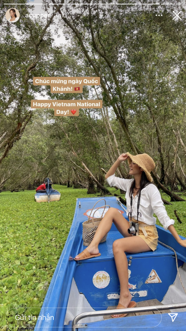 "Tiểu thư Paris" Amandine đăng ảnh cũ với lời chúc đơn giản cho ngày quan trọng của toàn dân tộc Việt Nam.