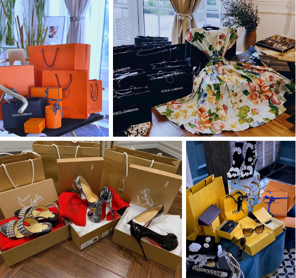 Những màn đập hộp hàng hiệu của "chị đại' này là hình ảnh thường thấy trên trang cá nhân.