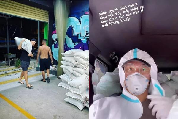 Ngoài ra, Bùi Tiến Dũng còn cùng nhóm bạn tổ chức làm thiện nguyện, hỗ trợ tuyến đầu Sài Gòn chống dịch bằng các hành động như quyên góp vật tư y tế, xin làm tình nguyện viên.