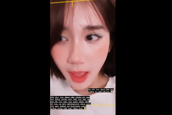 Clip giả giọng của nữ streamer Mina Young được cô nàng đăng tải trên trang cá nhân Instagram. Trong clip, cô nàng kể rằng mình đã bị "một thế lực hắc ám" lôi kéo để ngồi make up và cho ra clip này ngay trước giờ đi ngủ.