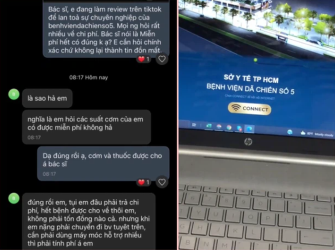 Cũng theo Yến Nhi cho biết, toàn bộ chi phí điều trị ở Bệnh viện Dã chiến Số 5 là hoàn toàn miễn phí. Ảnh: Tổng hợp