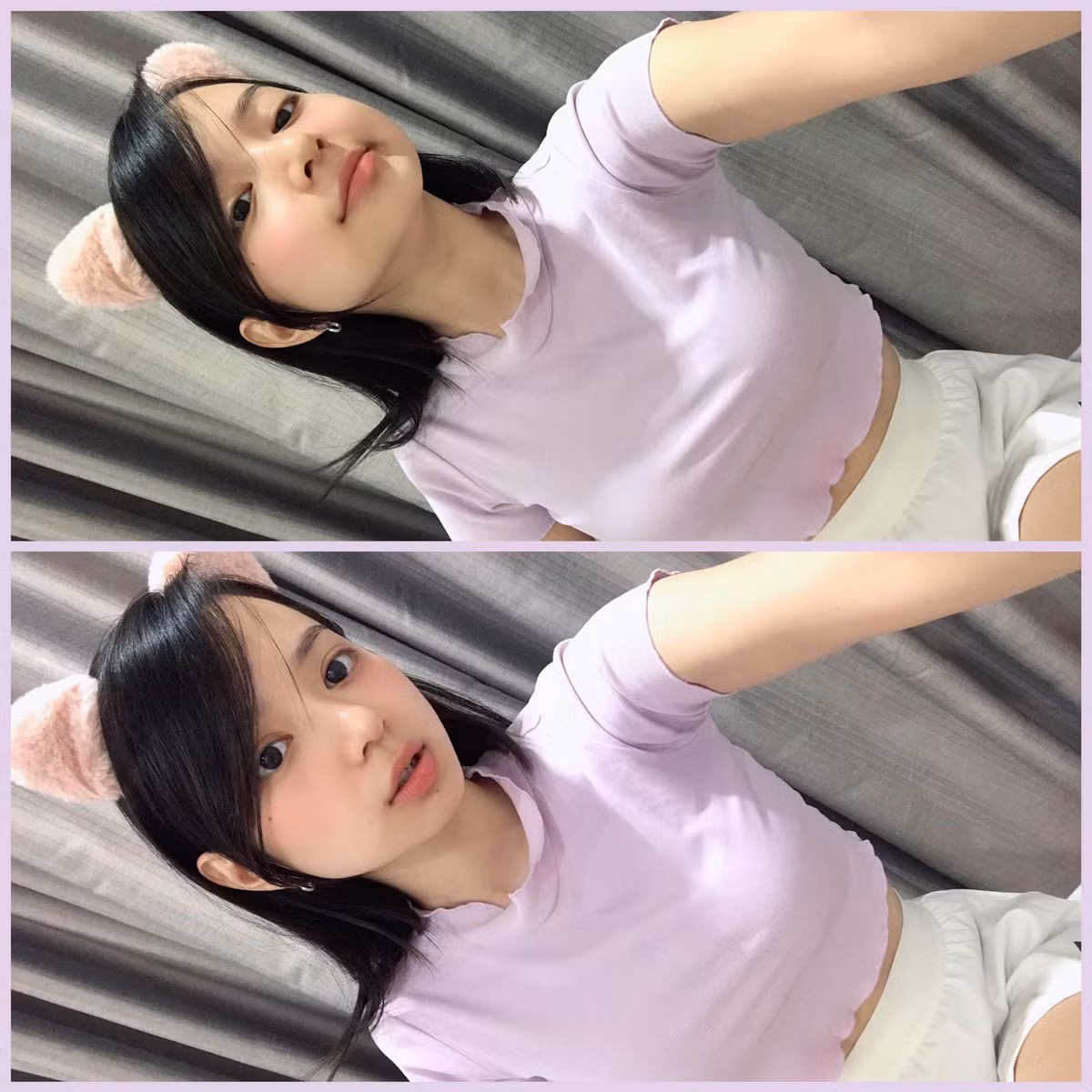 Hot girl 9x có gương mặt bầu bĩnh, đường nét sắc sảo. Điểm nổi bật trên gương mặt cô là đôi mắt to tròn và đôi môi quyến rũ.