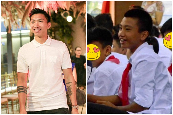 So sánh với nhan sắc hiện tại, ai cũng ngỡ ngàng với sự thay đổi bất ngờ của chàng cầu thủ quốc dân khi trưởng thành.