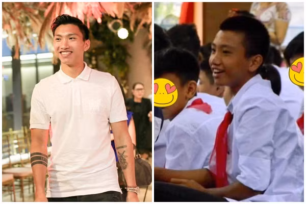 So sánh với nhan sắc hiện tại, ai cũng ngỡ ngàng với sự thay đổi bất ngờ của chàng cầu thủ quốc dân khi trưởng thành.