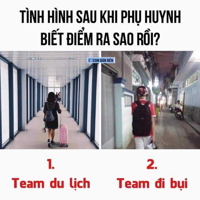 Những màn khoe kết quả đỗ, trượt của các sĩ tử 2k3 vẫn chưa có dấu hiệu dừng lại trên MXH. Nhiều netizen còn trêu đùa nhau với những câu nói hết sức hài hước như: "Xách balo và đi", "Rời nhà đi con", "Còn gì nữa đâu mà khóc với sầu",...trước những điểm số này. Ảnh: Tổng hợp