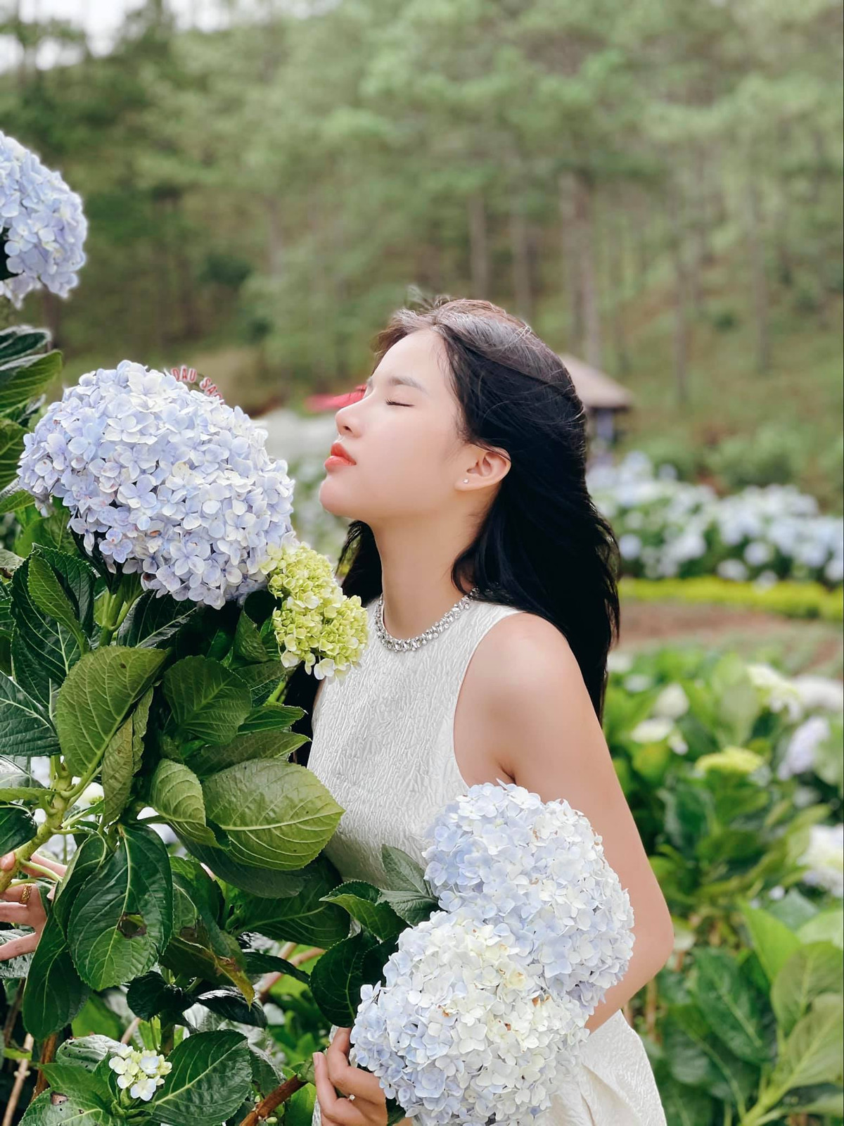 Cô nàng sở hữu khuôn mặt xinh xắn với nụ cười tươi như hoa đậm chất Á Đông.