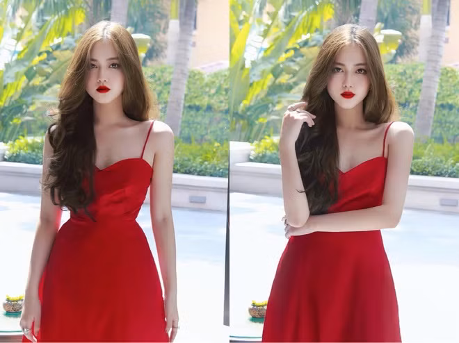 Thoại Nghi hút hồn người đối diện với chiếc mũi cao, đôi mắt to tròn, đôi môi đẹp cùng phong cách ăn mặc độc đáo.