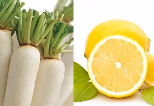Củ cải khi vào cơ thể sẽ sản xuất sulface và sinh ra chất chống tuyến giáp. Nếu ăn cam gần thời điểm này thì các flavonoid sẽ bị phân hủy thành loại axit hydroxy và ferulic gây bệnh tuyến giáp, bướu cổ. Ảnh: Healthplus.