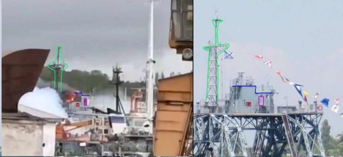 Hiện chưa rõ mức độ thiệt hại nhưng căn cứ hình ảnh duy nhất từ hiện trường cho thấy con tàu bốc cháy, và một nhân chứng cho biết một tên lửa hành trình đã bắn trúng chiếc Kommuna.