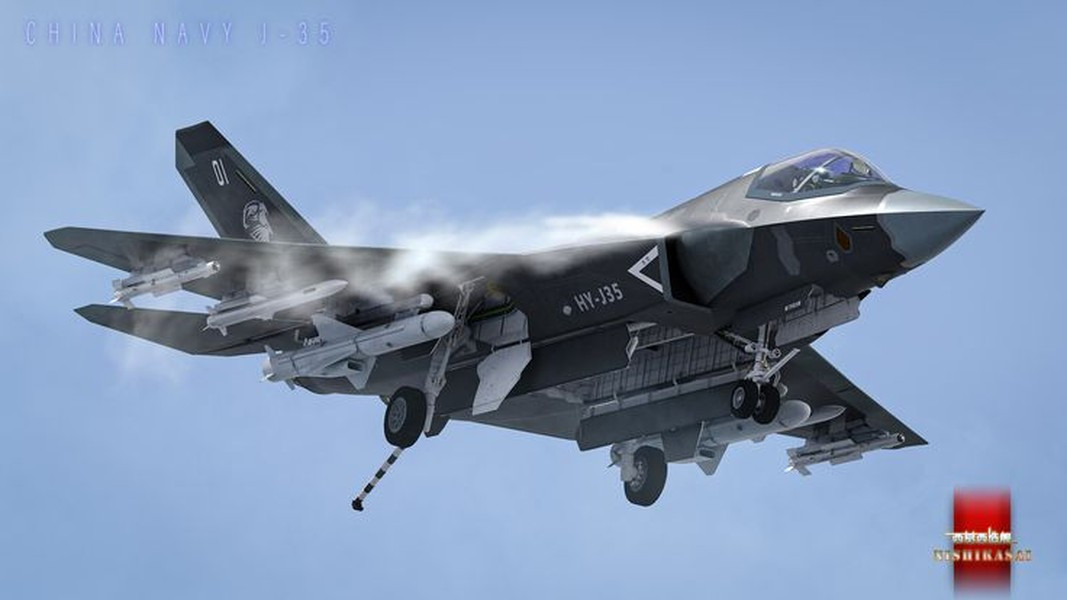 "Trước hết, J-35 là máy bay chiến đấu hạng nặng hai động cơ hoàn chỉnh hoạt động trên tàu sân bay, trong khi các phiên bản F-35 triển khai trên hạm chỉ là tiêm kích hạng trung một động cơ nặng nề".