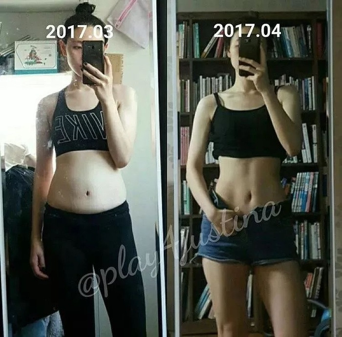 2 năm trôi qua, Jini đã giảm từ 100kg xuống còn 50kg, có được thân hình săn chắc, quyến rũ và gương mặt khả ái.