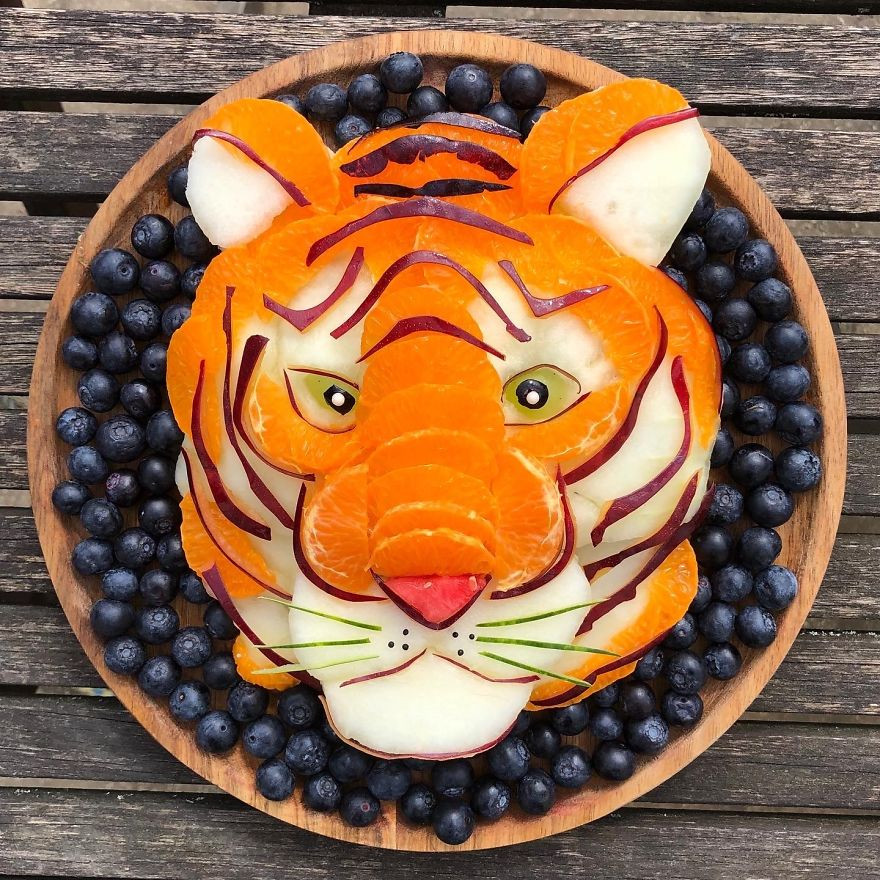 Nghệ sĩ ẩm thực Bỉ cho biết cô tận dụng tối đa màu sắc, kết cấu, hương vị của trái cây và rau củ tươi theo mùa.