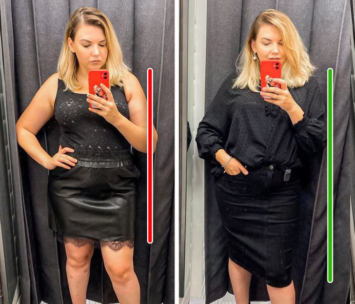 8. Không mặc quần áo ngắn và bó sát: Không phải lúc nào chiếc váy ngắn cũng giúp bạn khoe chân dài. Tốt hơn hết bạn nên chọn một chiếc váy bút chì tôn lên vẻ nữ tính của bạn một cách hoàn hảo.