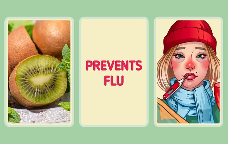 Kiwi: Nhờ hàm lượng cao vitamin C, E và K, kiwi giúp tăng cường hệ thống miễn dịch nói chung, ngăn ngừa cảm cúm và hỗ trợ tiêu hóa, giúp bạn giảm cân dễ dàng hơn.