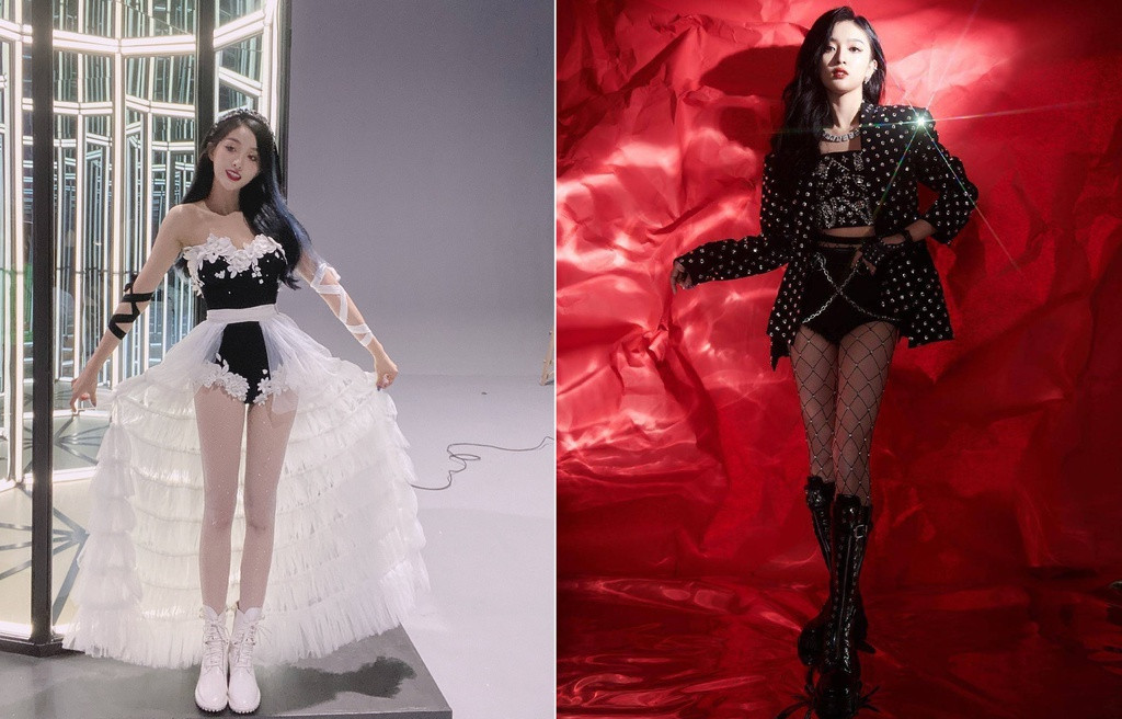 Các thiết kế cúp ngực và quần ngắn khoe chân dài vô cùng được Ngô Tuyên Nghi yêu thích.