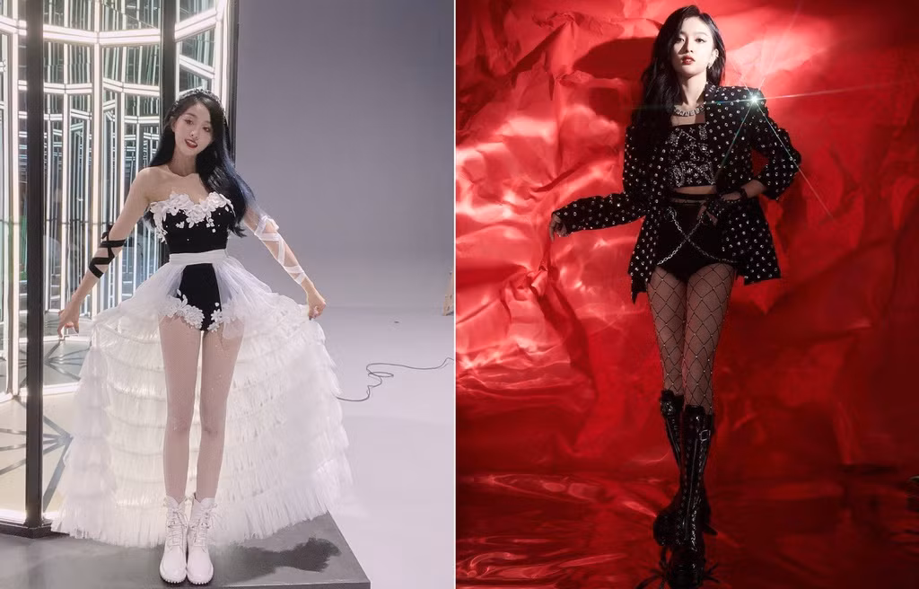 Các thiết kế cúp ngực và quần ngắn khoe chân dài vô cùng được Ngô Tuyên Nghi yêu thích.