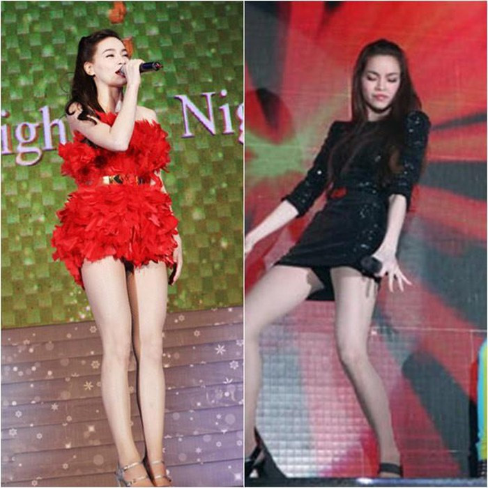 “Nữ hoàng giải trí” Hồ Ngọc Hà nhiều lần gây tranh cãi và hứng chịu lời chỉ trích từ cư dân mạng vì mặc váy ngắn cũn cỡn để lộ ra cả nội y kém sang. Ảnh: Internet.