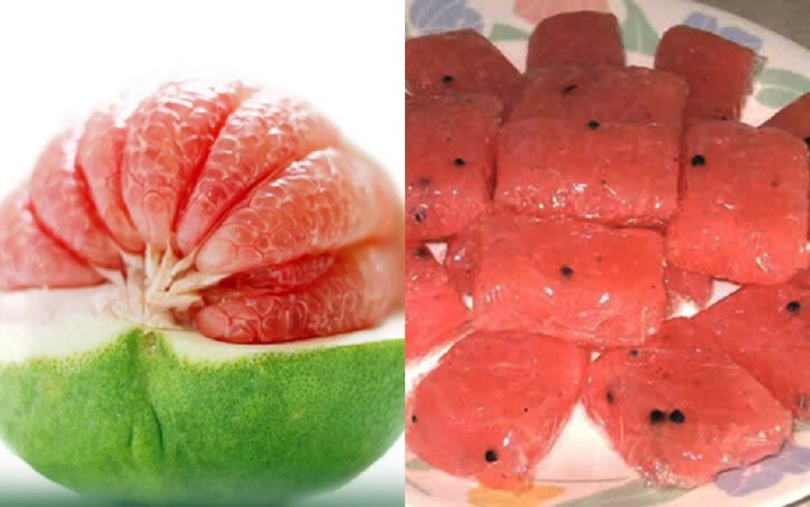 Vỏ bưởi sau khi gọt phần vỏ xanh bên ngoài, rồi thái mỏng, ngâm nước cho nở đều, người ta sẽ nhồi và rửa nước nhiều lần cho đến khi nào nếm thấy hết đắng là được, sau đó ép khô. Khế chua bào mỏng, vắt nước, lược bỏ hột, trộn đều vỏ bưởi với nước khế rồi đem hấp cách thuỷ.