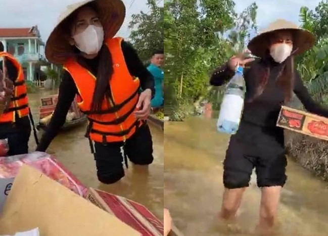 Loi nuoc lu cuu tro mien Trung, Thuy Tien bi ghe, chua the nao?