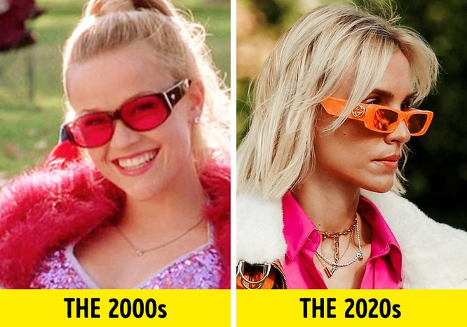 Kính râm màu mè: Cặp kính râm siêu “ngầu” có thể khiến diện mạo của bạn trở nên mới mẻ và phong cách. Năm nay, sự lên ngôi của kính chữ nhật với tone màu sáng có thể thịnh hành trở lại. Ảnh: BS.