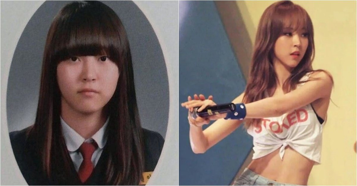 Trước khi giảm 11kg trong 1 tháng, Moonbyul nặng tới 60 kg, mặt cô rất tròn trịa và phúng phính.