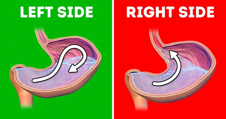 1. Ngủ nghiêng về bên trái: Dạ dày và tuyến tụy nằm ở phía bên trái của cơ thể và là một phần của hệ tiêu hóa. Nằm nghiêng về phía này có tác dụng cải thiện tiêu hóa, giúp thức ăn từ dạ dày đi xuống ruột non dễ dàng hơn. Nó cũng giúp tăng cường giải phóng các enzym tuyến tụy, có trách nhiệm phân hủy thức ăn. Ngủ nghiêng về bên trái cũng làm giảm nguy cơ bị ợ chua.