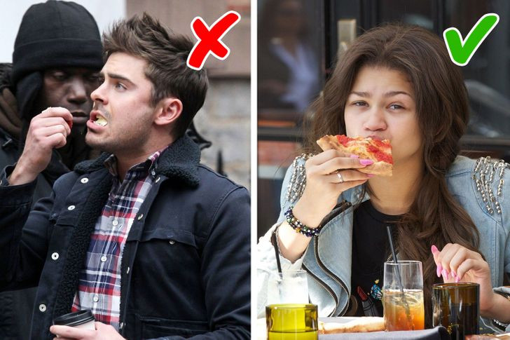 4. Đừng để bị phân tâm và cố gắng ngồi ăn: Khi chúng ta vừa ăn vừa đi bộ, chúng ta có xu hướng tiêu thụ nhiều hơn bởi không theo dõi được khẩu phần của mình và dạ dày của chúng ta trống rỗng nhanh hơn. Khi chúng ta ngồi ăn, lưu thông máu được cải thiện. Ngay cả việc khoanh chân cũng có nhiều lợi ích hơn vì nó làm giảm huyết áp xung quanh tim và cho phép tiêu hóa thức ăn thích hợp.