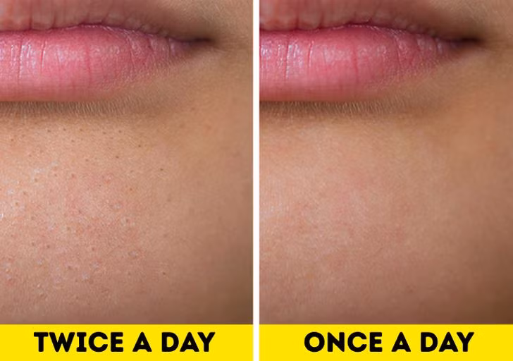 Dieu ky la voi lan da khi ban chi rua mat mot lan moi ngay