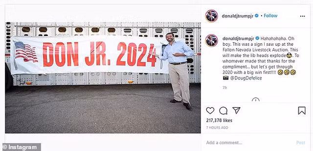 Con trai ong Trump gay “bao mang”, up mo kha nang tranh cu tong thong My nam 2024