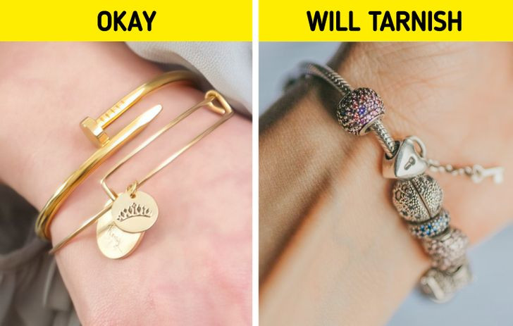 7. Trang sức: Phòng tắm không phải là nơi thích hợp để cất đồ trang sức, ngay cả khi bạn chỉ cởi nó ra trước khi bước vào bồn tắm. Môi trường ẩm ướt sẽ khiến trang sức bị oxy hóa nhanh hơn khiến trang sức mất đi độ bóng và xỉn màu.