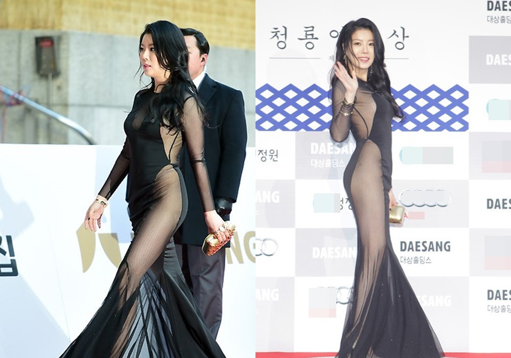 Thảm đỏ Rồng Xanh 2014 chứng kiến chiếc váy của No Su Ram được may bằng vải xuyên thấu, phô bày đường cong nhưng bị lạm dụng gây phản tác dụng, phản cảm chứ không hề gợi cảm.