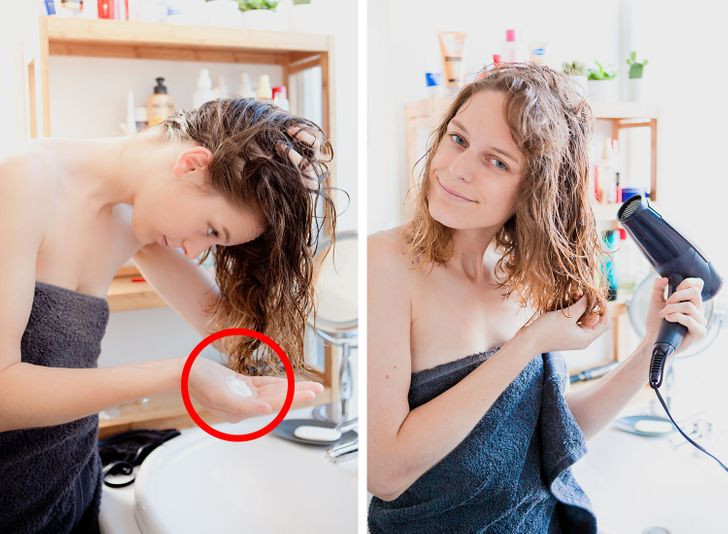 2. Do bạn không dùng dầu xả: Khi gội đầu, bạn cũng sẽ loại bỏ được chất nhờn tự nhiên bên cạnh bụi bẩn và các chất cặn bã khác. Dầu xả sẽ bổ sung vitamin và chất dinh dưỡng cho tóc của bạn, chúng làm tăng độ bóng và độ dày của tóc, đồng thời cũng ngăn ngừa tình trạng khô xơ quá mức.