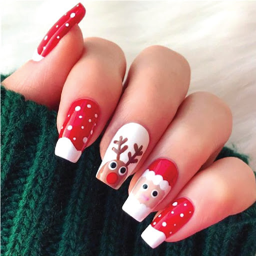 Để tự tin xuống phố đón Giáng sinh, bạn có thể "tút tát" lại bộ móng tay bằng những mẫu nail Noel cực xinh xắn sau.