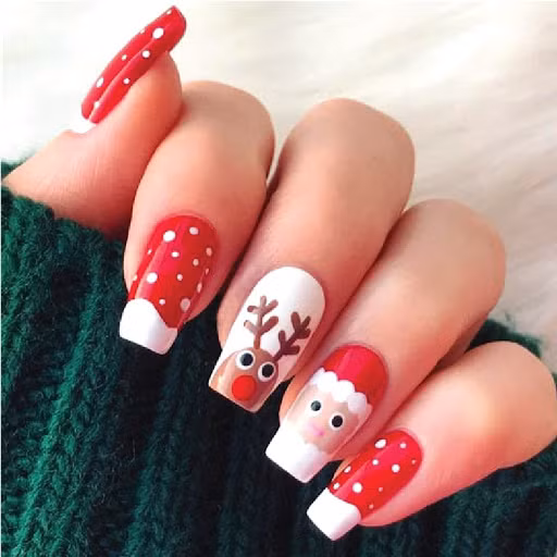 Để tự tin xuống phố đón Giáng sinh, bạn có thể "tút tát" lại bộ móng tay bằng những mẫu nail Noel cực xinh xắn sau.