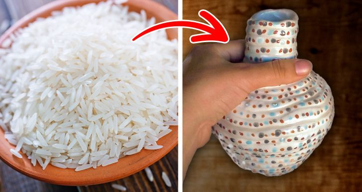 3. Gạo: Nếu bạn có những chai hoặc lọ có hình dạng bất thường và khó làm sạch, gạo có thể dùng như một chất tẩy rửa hoàn hảo. Dùng gạo sống và một chút nước xà phòng để thoa lên những chỗ khó làm sạch. Tất cả những gì bạn cần làm là cho hỗn hợp này vào chiếc bình cần làm sạch và xoáy tròn xung quanh.