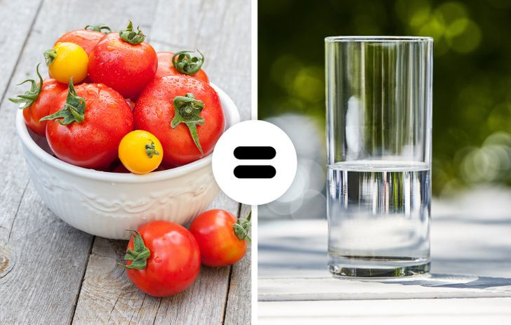 7. Quên các thực phẩm giàu nước: Nhiều loại trái cây và rau quả được tính vào tổng lượng chất lỏng của bạn. Một số loại như cà chua, dưa hấu và dưa chuột cũng rất giàu kali giúp cơ thể bạn bù nước cho cơ thể lâu hơn. Ảnh: BS.