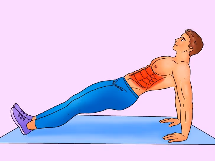 5. Plank ngược với nâng chân: Plank ngược có thêm động tác nâng chân sẽ giúp bạn có cơ bụng săn chắc. Bắt đầu ở tư thế plank ngược và nâng chân của bạn một cách luân phiên. Thực hiện trong 50 giây.
